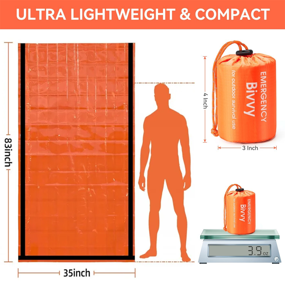 Saco de dormir de emergência,  - Emergency Mylar Tent avaliação e preço